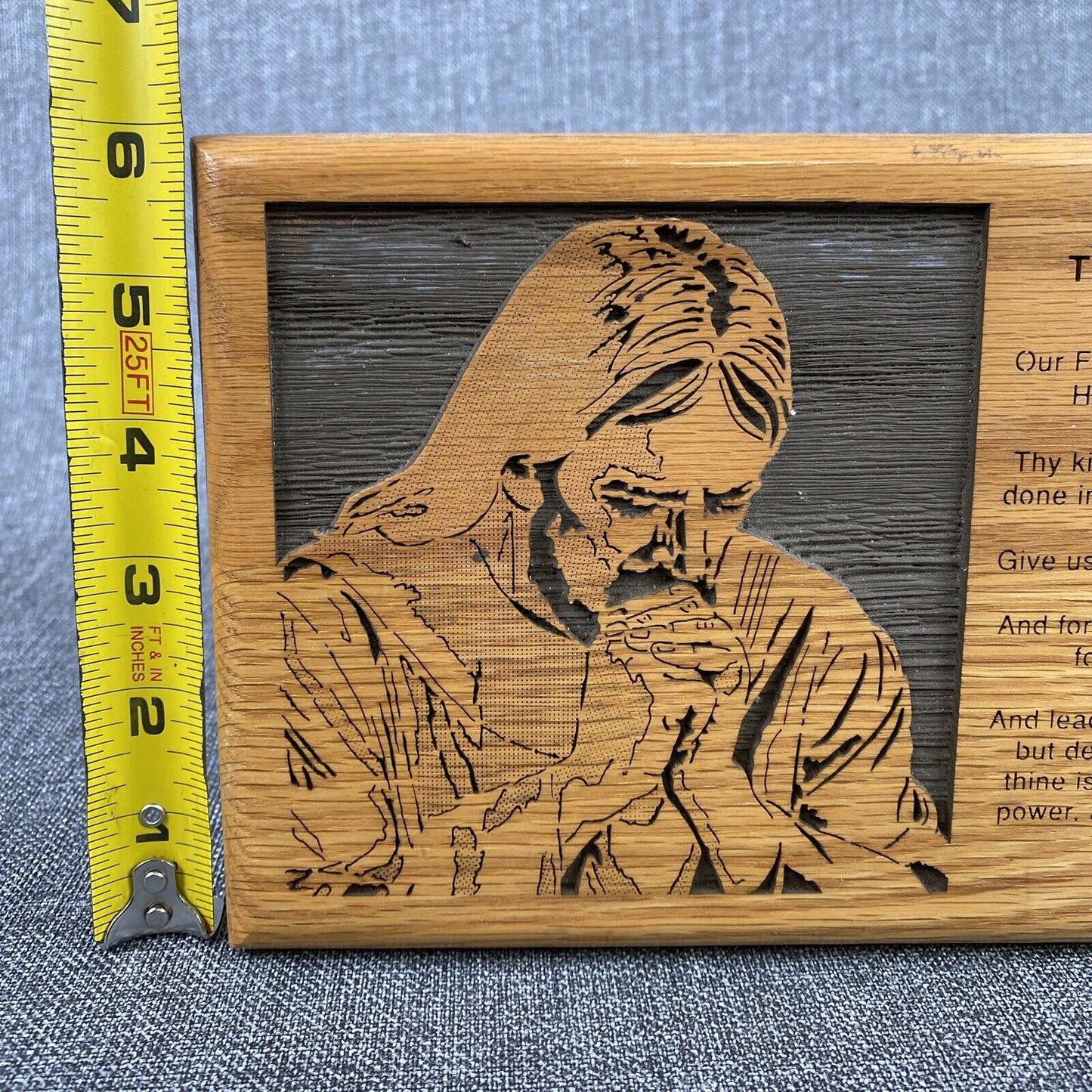 Wooden The Lords Prayer Wall Art Wood 9"x 6" Wall Hanging or Desk/Table Decor