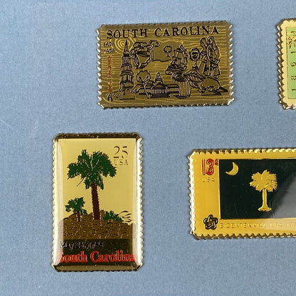 South Carolina Commemorative Stamp Pin Lot of 5