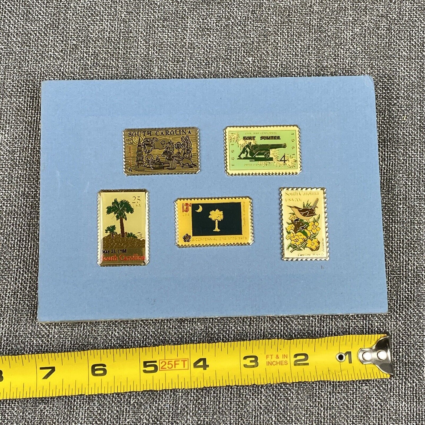 South Carolina Commemorative Stamp Pin Lot of 5