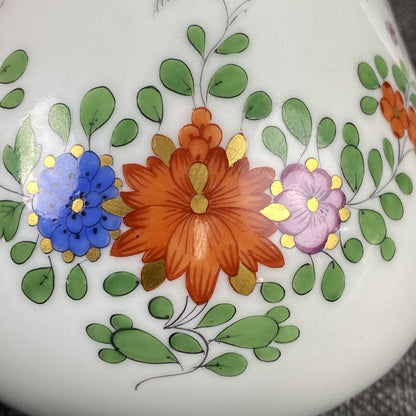 Vintage Meissen Porcelain Creamer Bowl  Hand painted Flower design 5" tall