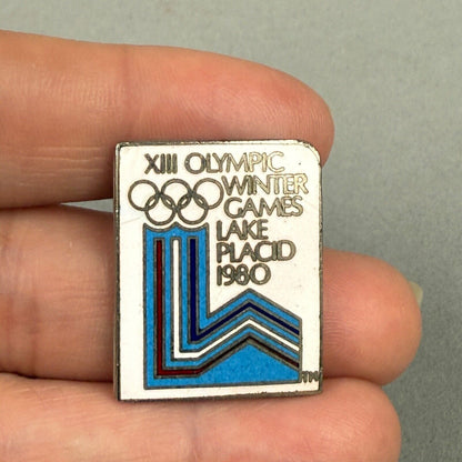 Vintage XIII Olympic Games Lake Placid NY 1980 Lapel Hat Pin