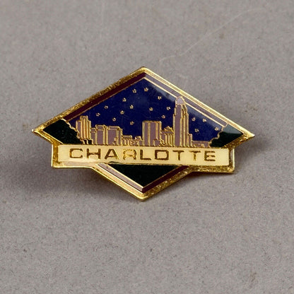 Vintage Charlotte North Carolina City Lapel Hat Pin