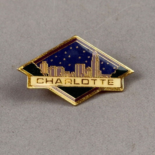 Vintage Charlotte North Carolina City Lapel Hat Pin