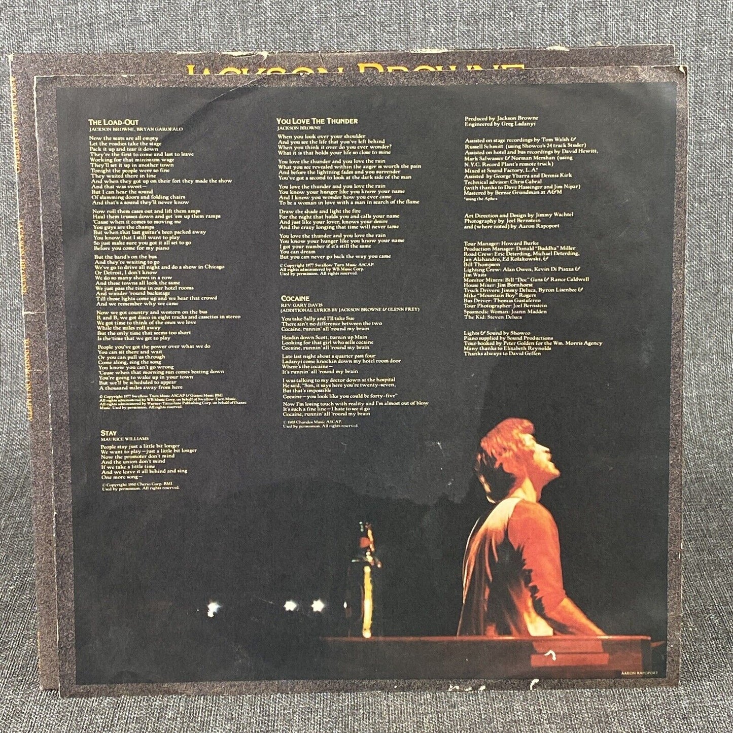 Jackson Browne Running On Empty Vinyl Record LP 1977