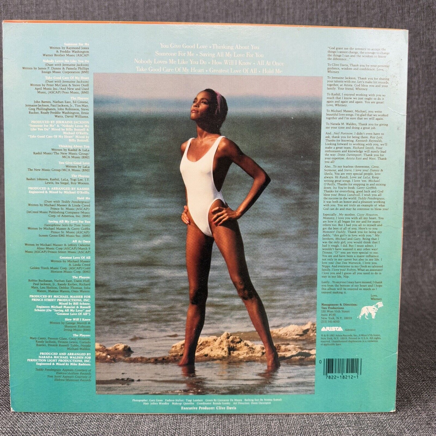 Whitney Houston Self Titled 1985 Vinyl Record LP