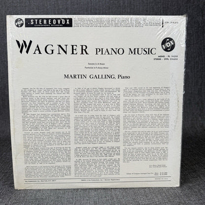 Wagner: Piano Music Martin Galling Piano Vinyl Record LP