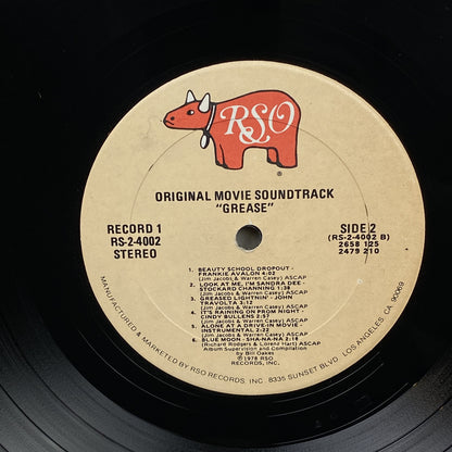 Grease Travolta Newton Movie Soundtrack Double Vinyl Record RSO Records 1978