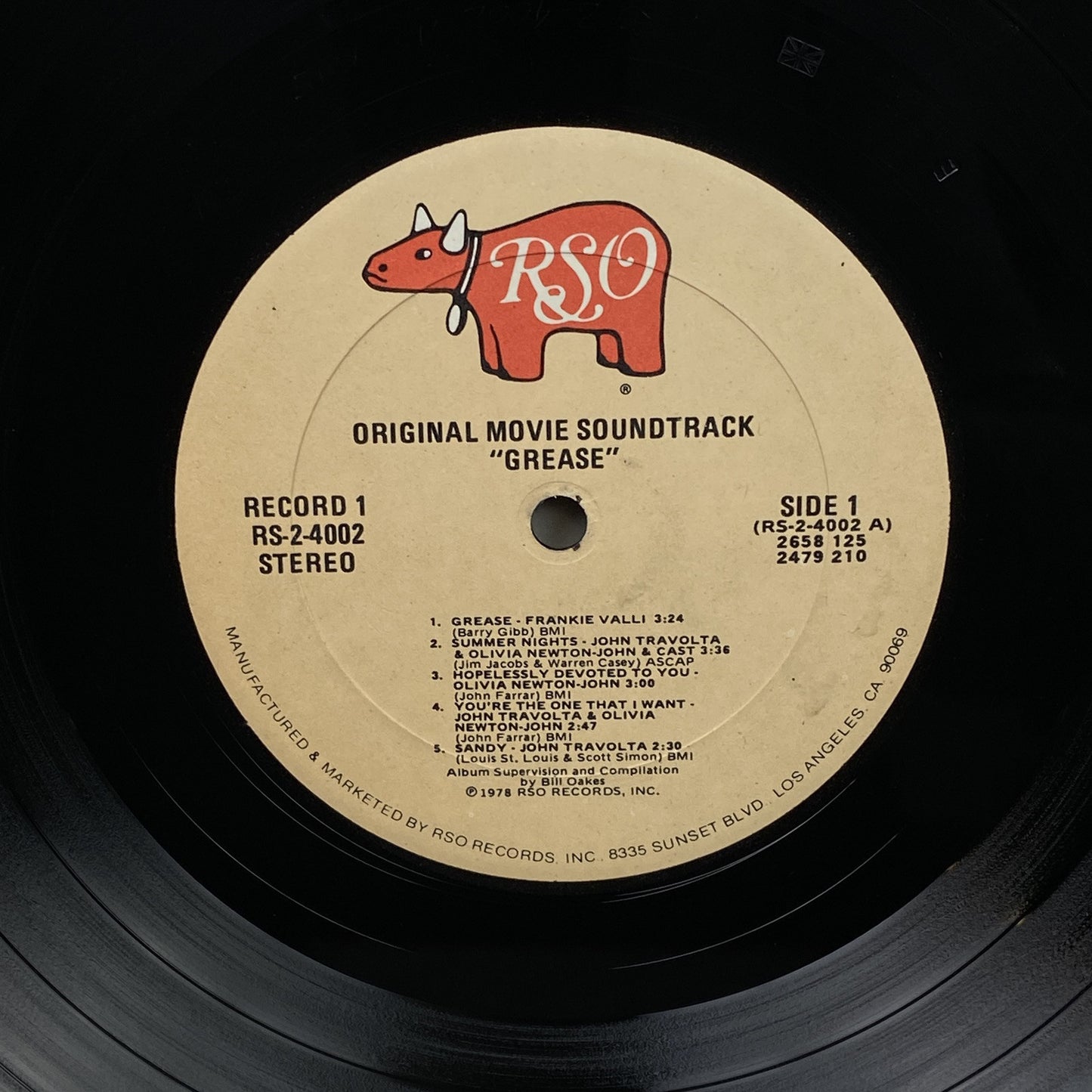Grease Travolta Newton Movie Soundtrack Double Vinyl Record RSO Records 1978