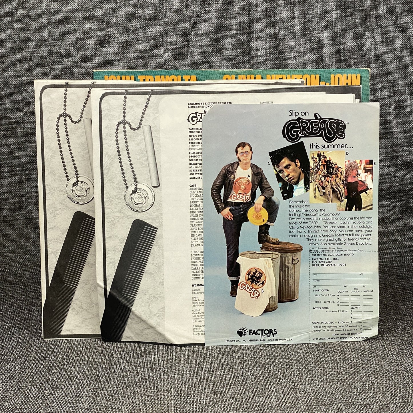 Grease Travolta Newton Movie Soundtrack Double Vinyl Record RSO Records 1978