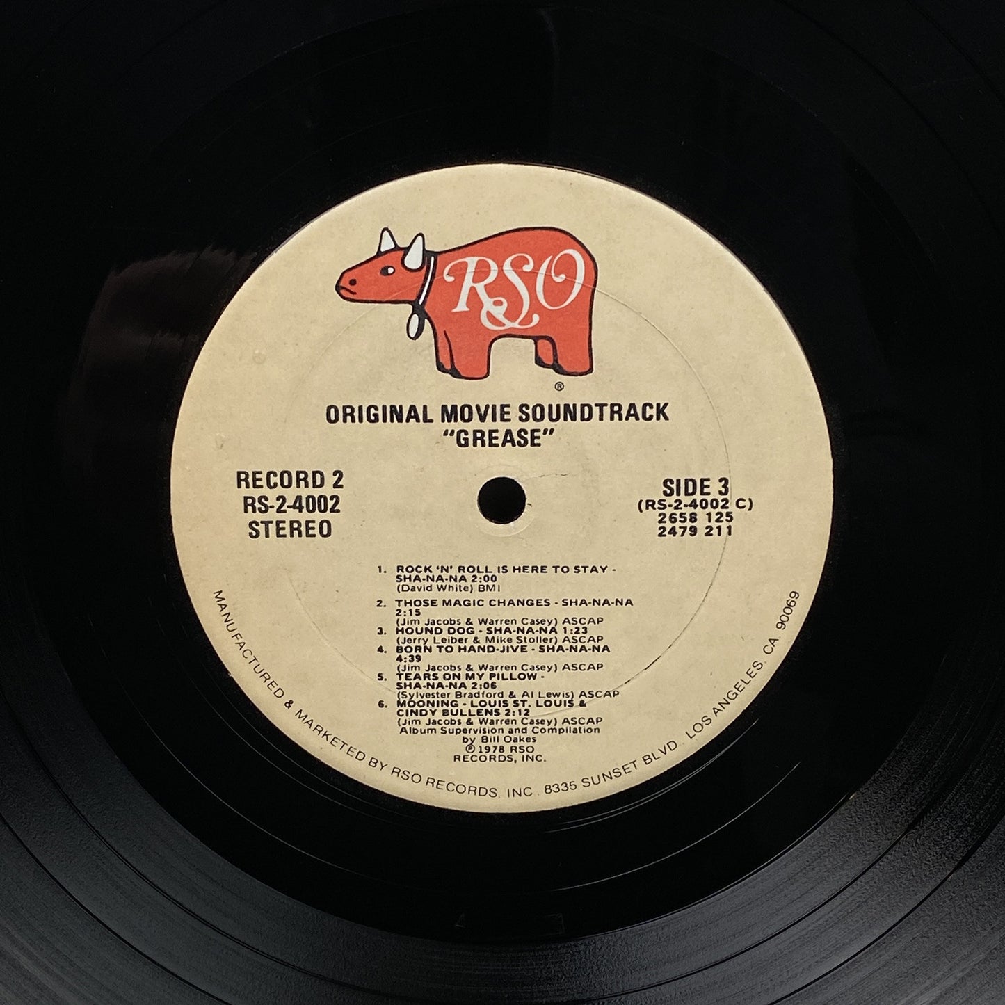 Grease Travolta Newton Movie Soundtrack Double Vinyl Record RSO Records 1978