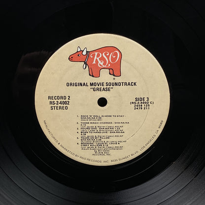 Grease Travolta Newton Movie Soundtrack Double Vinyl Record RSO Records 1978