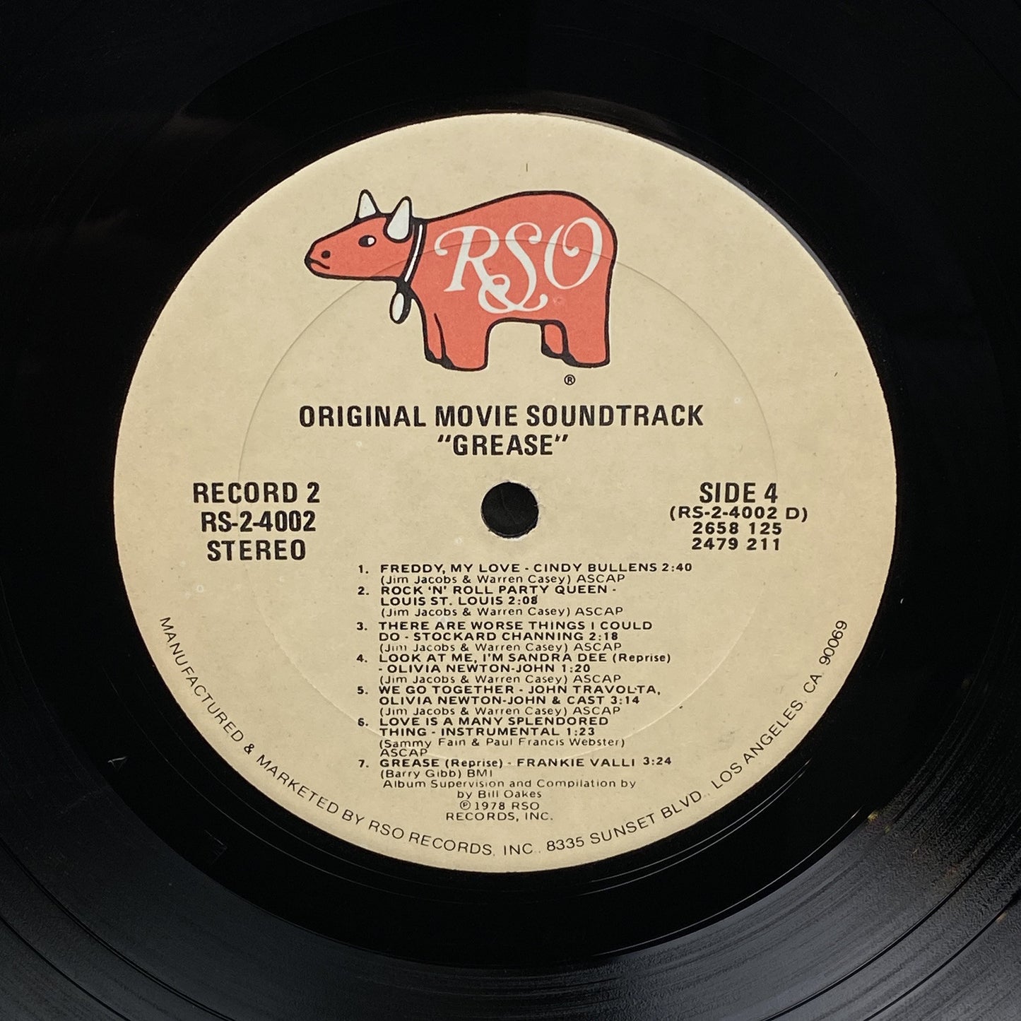 Grease Travolta Newton Movie Soundtrack Double Vinyl Record RSO Records 1978