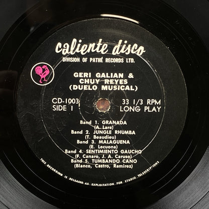 Geri Galian & Chuy Reyes - Duelo Musical - Caliente Discos - Latin Vinyl LP