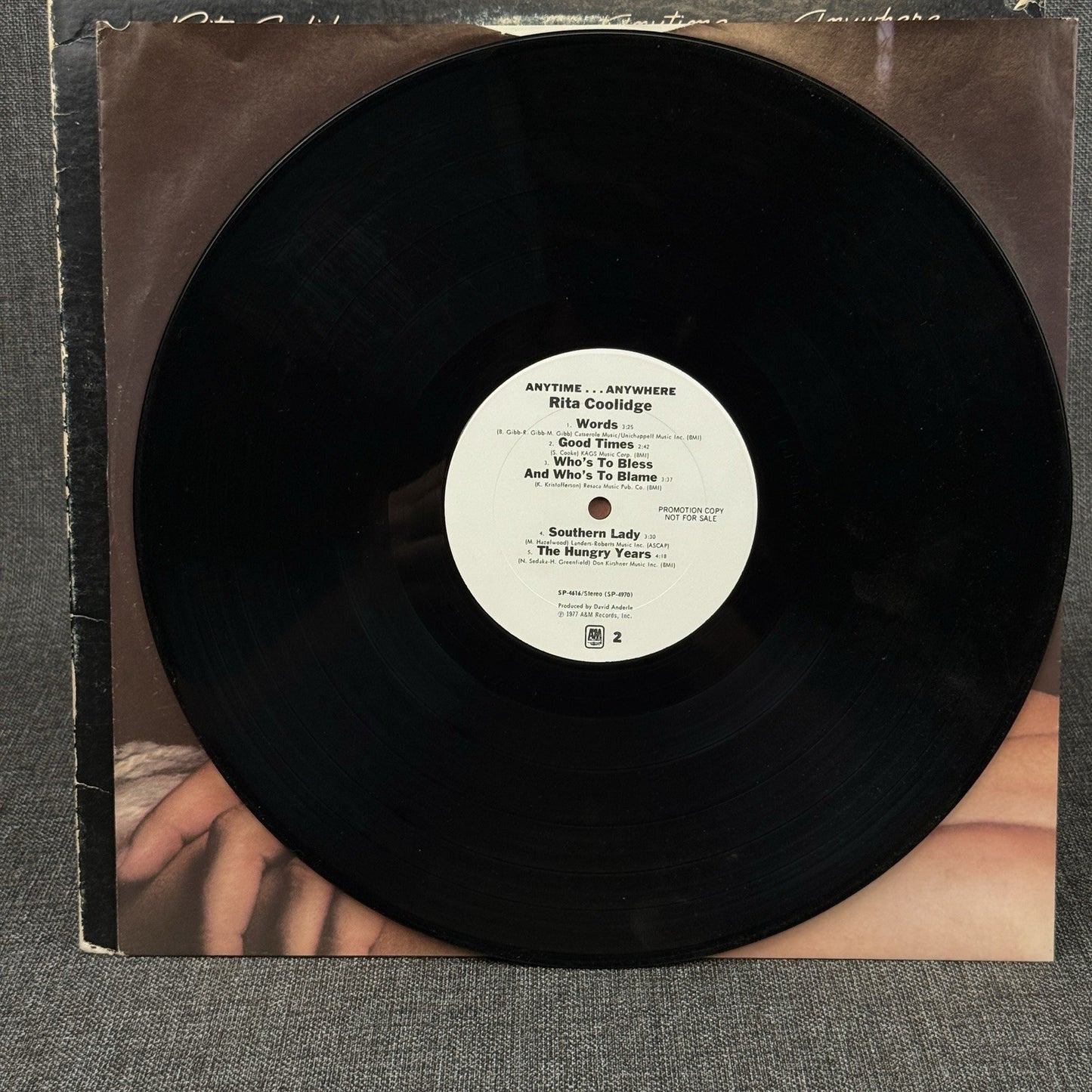 Rita Coolidge Anytime ... Anywhere Vinyl Record Broadcast Review (promo) - VG