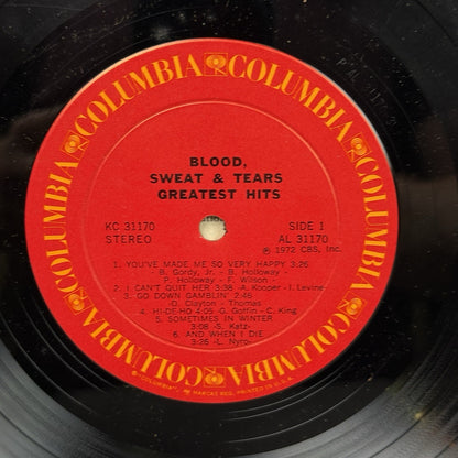 Blood Sweat And Tears Greatest Hits Vinyl Record Album LP- VG