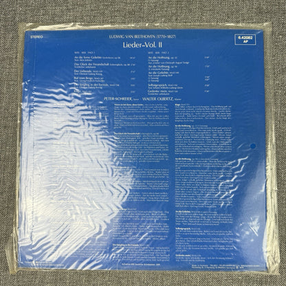 Peter Schreier Beethoven - Lieder  Vol. 2 -3 Vinyl Records lot of 2 - NEW SEALED