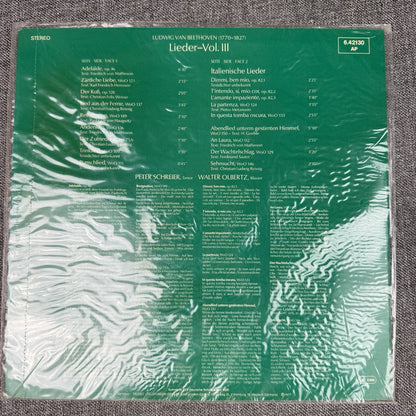 Peter Schreier Beethoven - Lieder  Vol. 2 -3 Vinyl Records lot of 2 - NEW SEALED