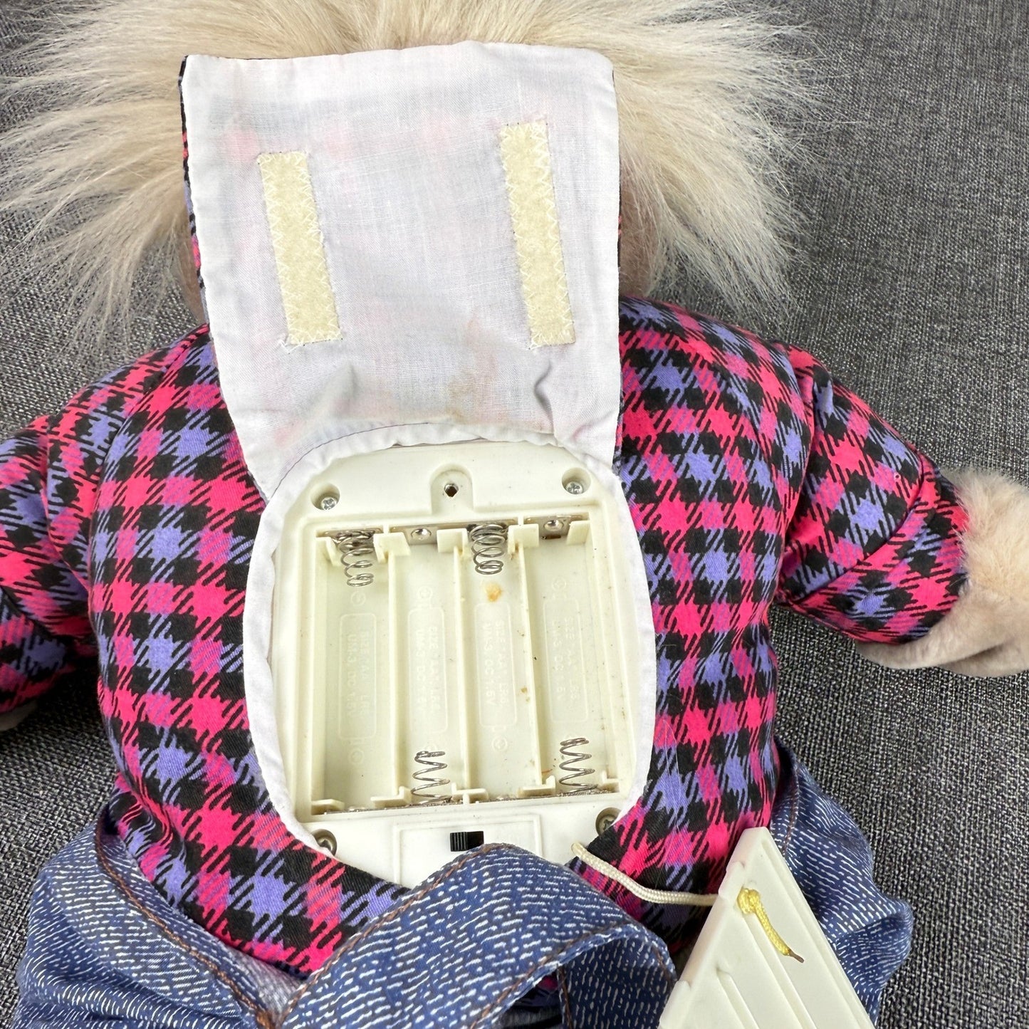 Vintage Tyco Bubba Lion Plush Toy 1997 Denim Overalls Shirt Sunglasses
