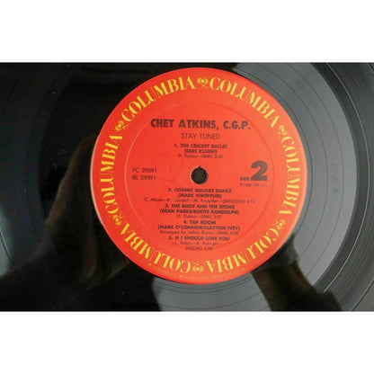 Chet Atkins Stay Tuned LP Vinyl Record Album 1985 Columbia Jazz Promo Copy