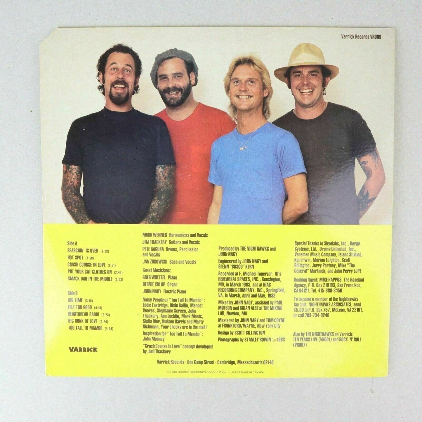 The Nighthawks Hot Spot PROMO Vinyl Record LP 1984 Varick Records VR009 VG+