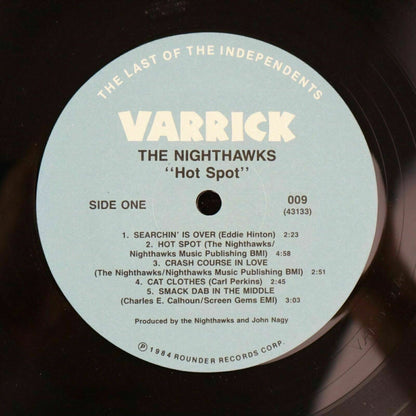 The Nighthawks Hot Spot PROMO Vinyl Record LP 1984 Varick Records VR009 VG+