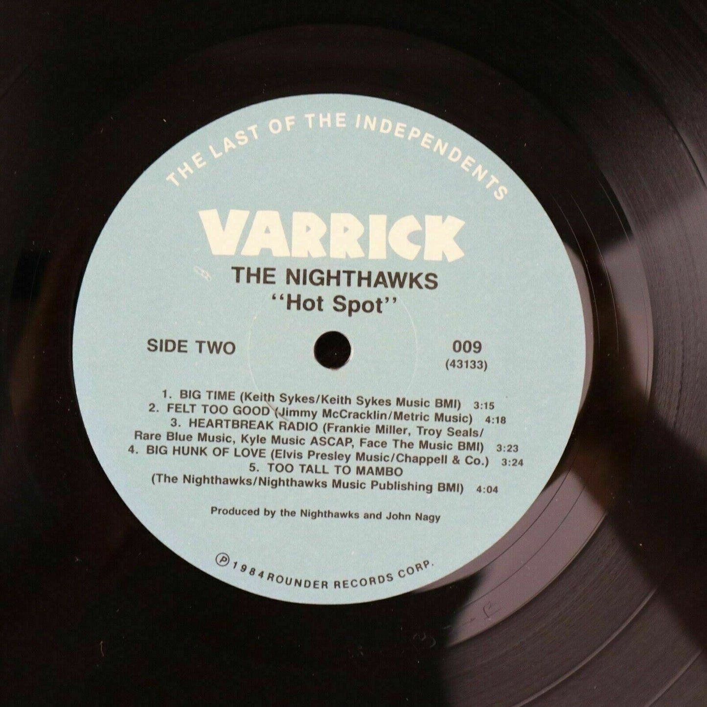 The Nighthawks Hot Spot PROMO Vinyl Record LP 1984 Varick Records VR009 VG+