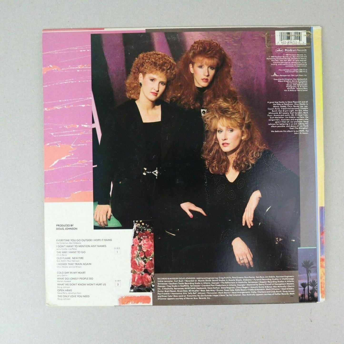 The Burch Sisters New Fire PROMO Vinyl Record LP 1989 Mercury PolyGram