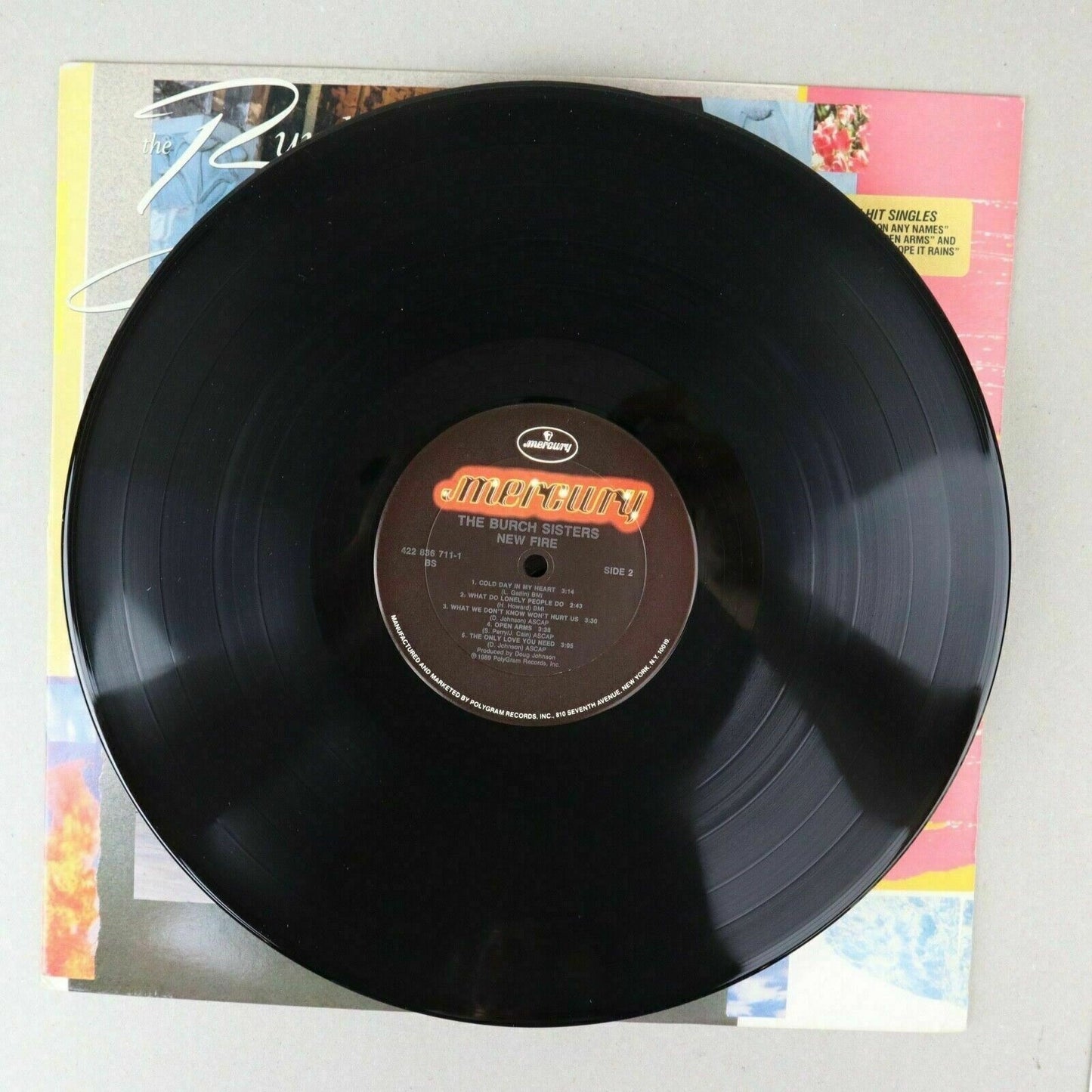 The Burch Sisters New Fire PROMO Vinyl Record LP 1989 Mercury PolyGram