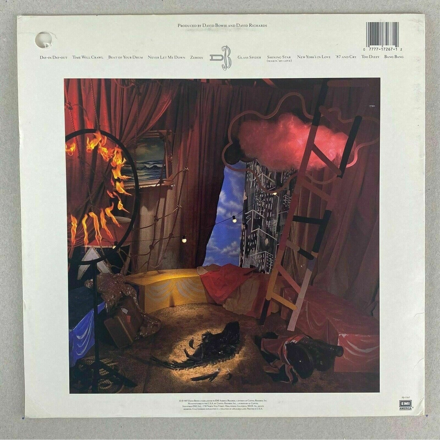 David Bowie Never Let Me Down PROMO Vinyl Record LP 1987 EMI America