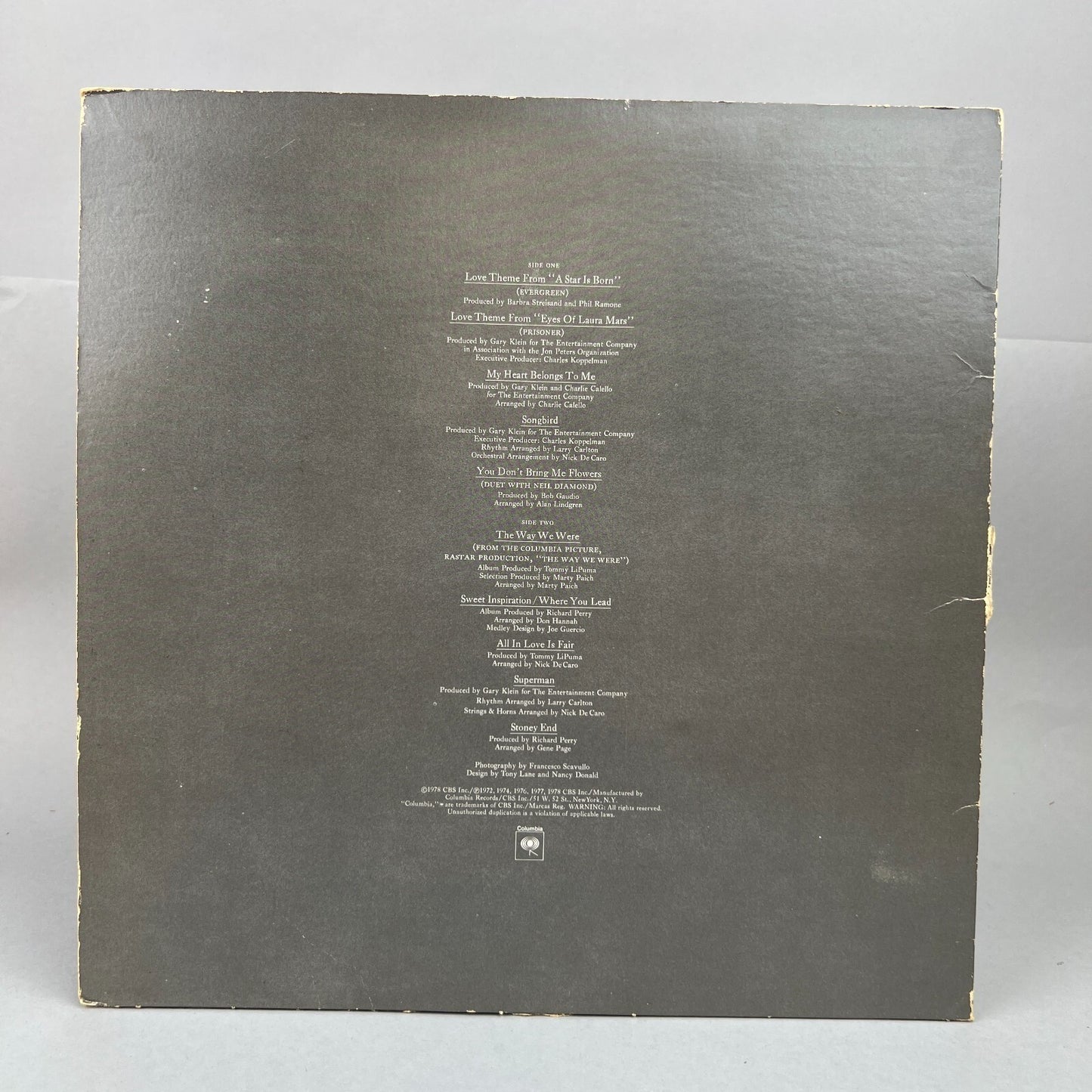 Barbra Streisand's Greatest Hits Volume 2 Vinyl Record LP FC 35679 1978