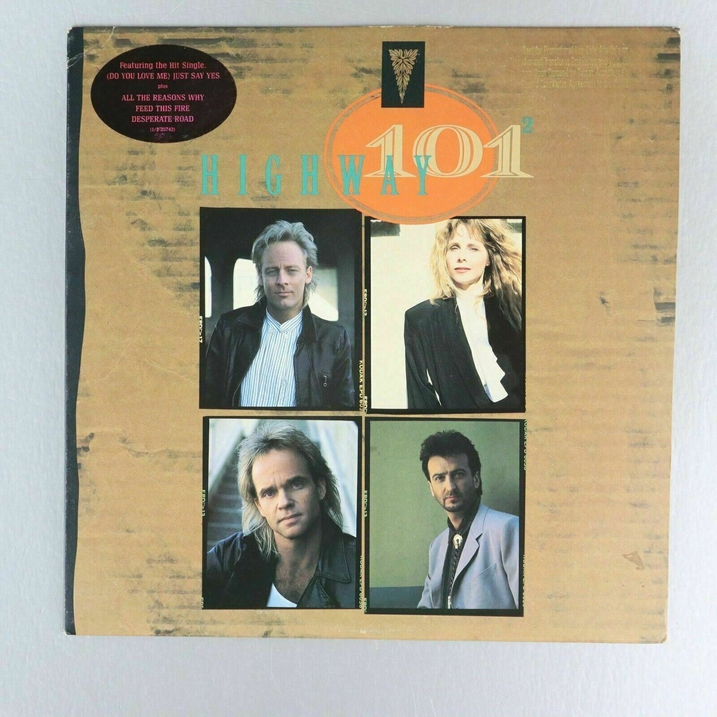 Highway 101 1998 PROMO Vinyl Record Album 1988 Warner Bros Country Pop Rock
