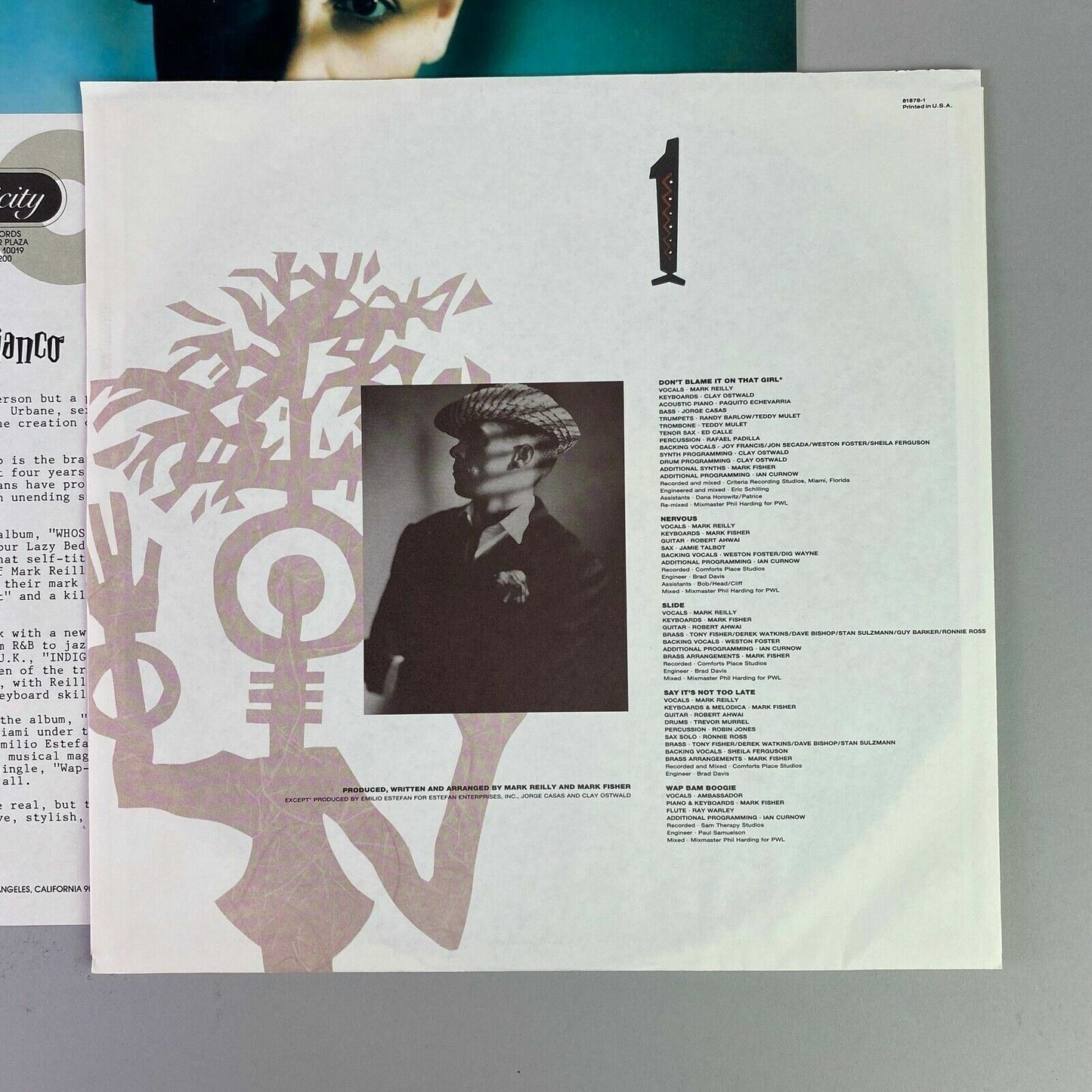 Matt Bianco Indigo Vinyl Record LP 1988 Atlantic Album Pop Jazz R&B NM