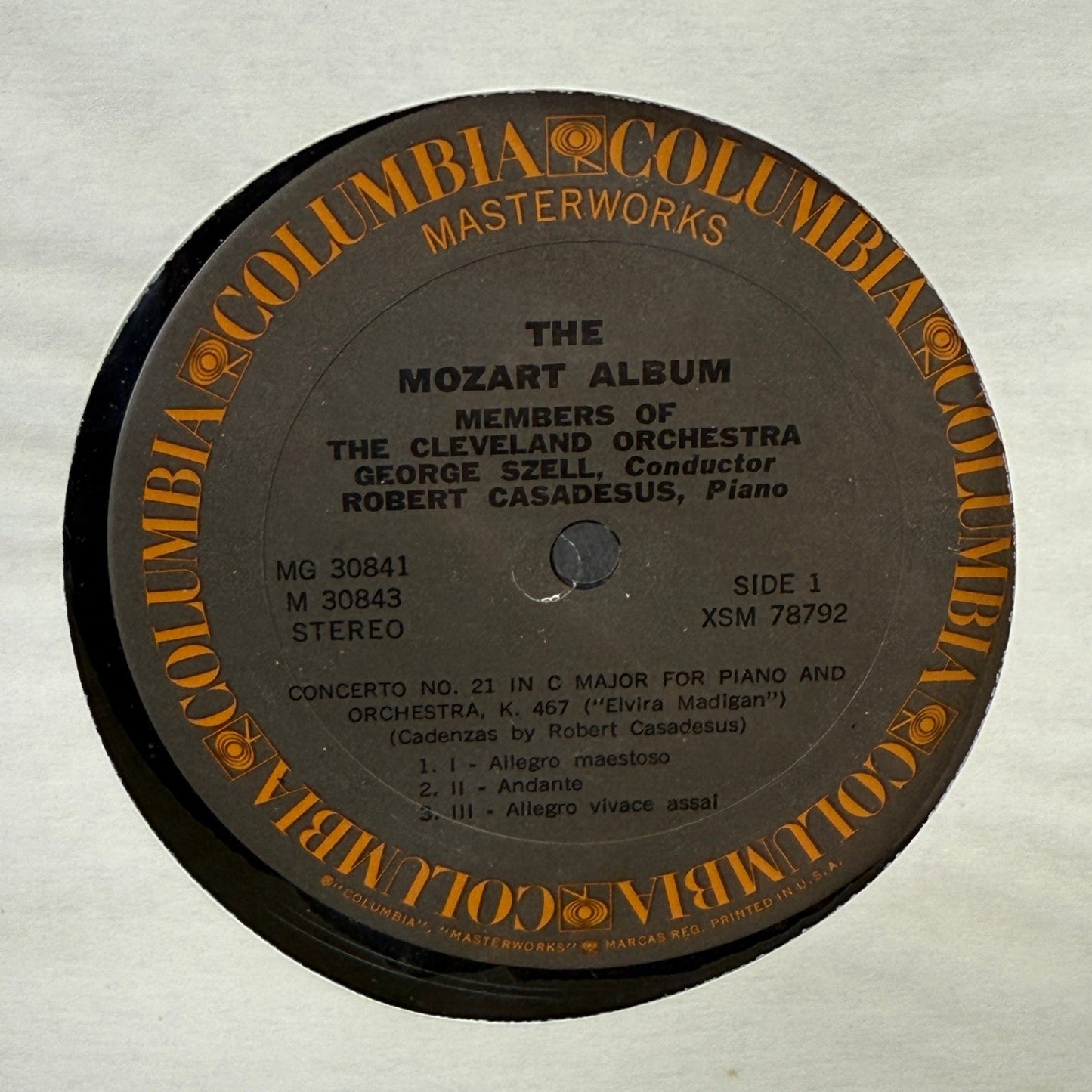 The Mozart Album Columbia Masterworks Classical Vinyl Record - EX-NM