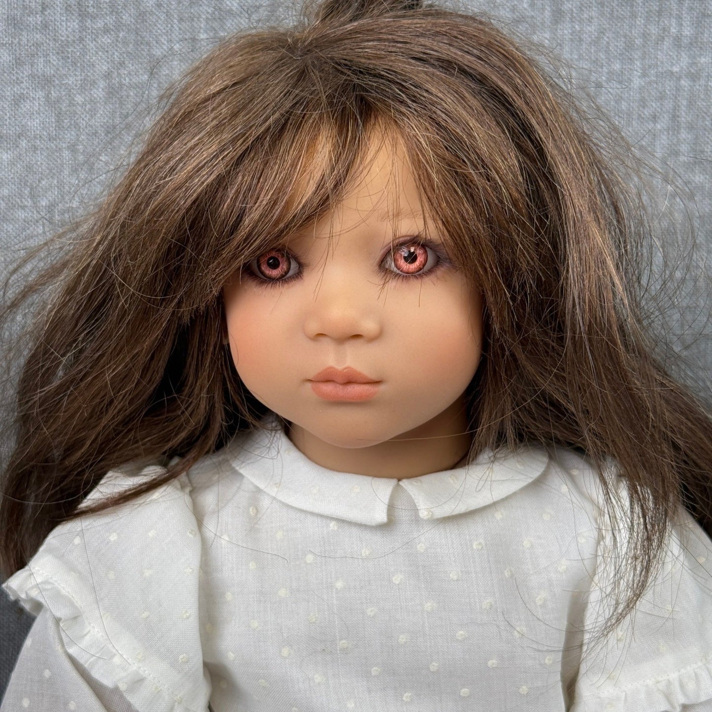 Vintage Annette Himstedt "Anna" Doll Red Shoes Girl Collectible 24"