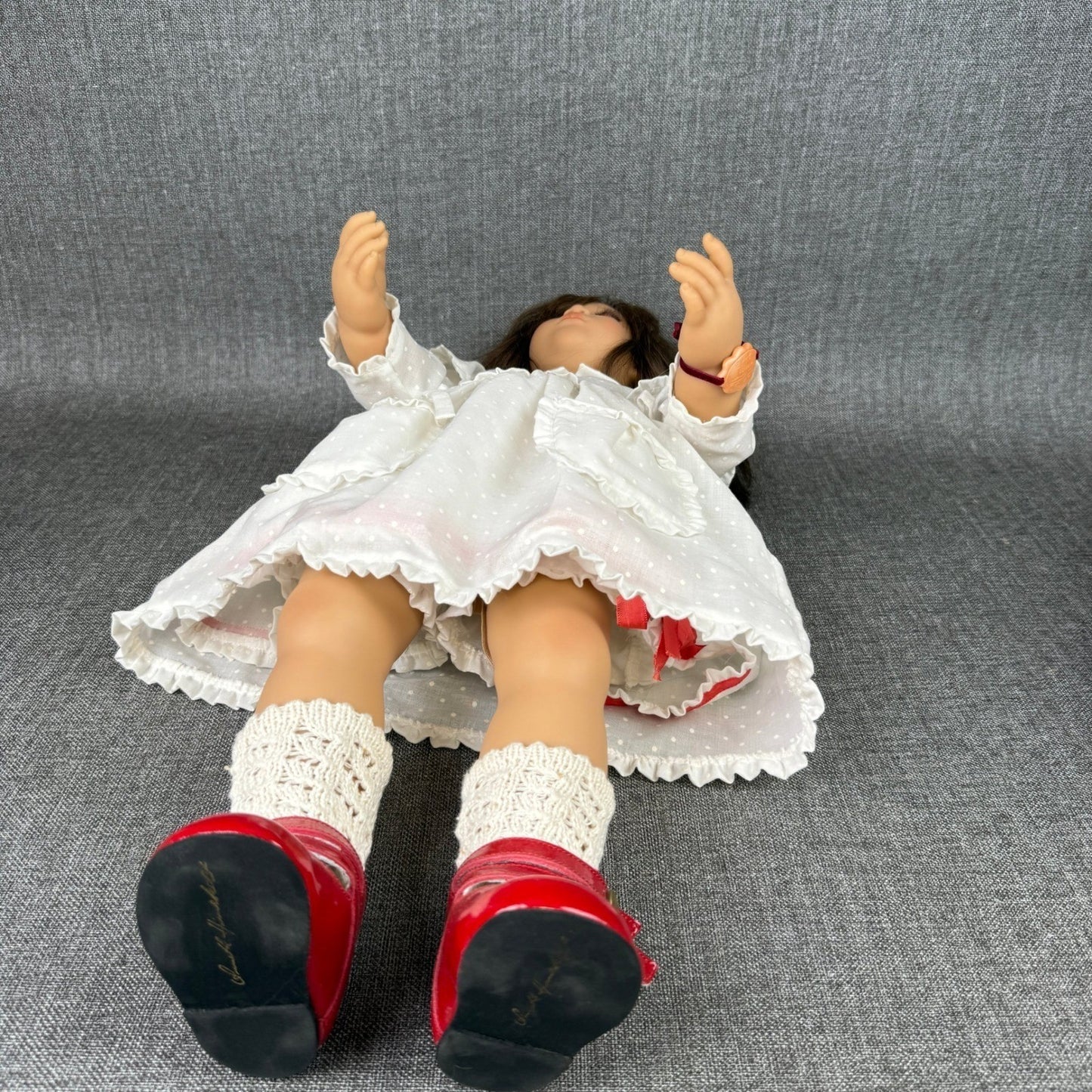 Vintage Annette Himstedt "Anna" Doll Red Shoes Girl Collectible 24"