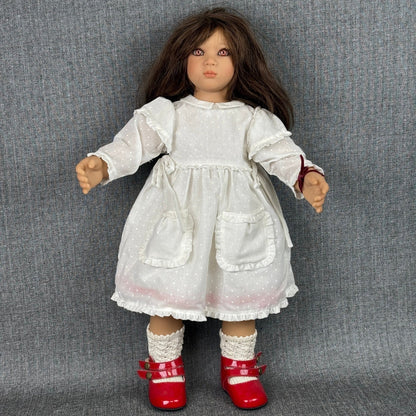 Vintage Annette Himstedt "Anna" Doll Red Shoes Girl Collectible 24"