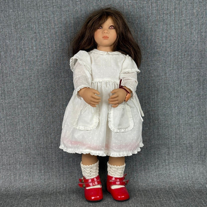Vintage Annette Himstedt "Anna" Doll Red Shoes Girl Collectible 24"