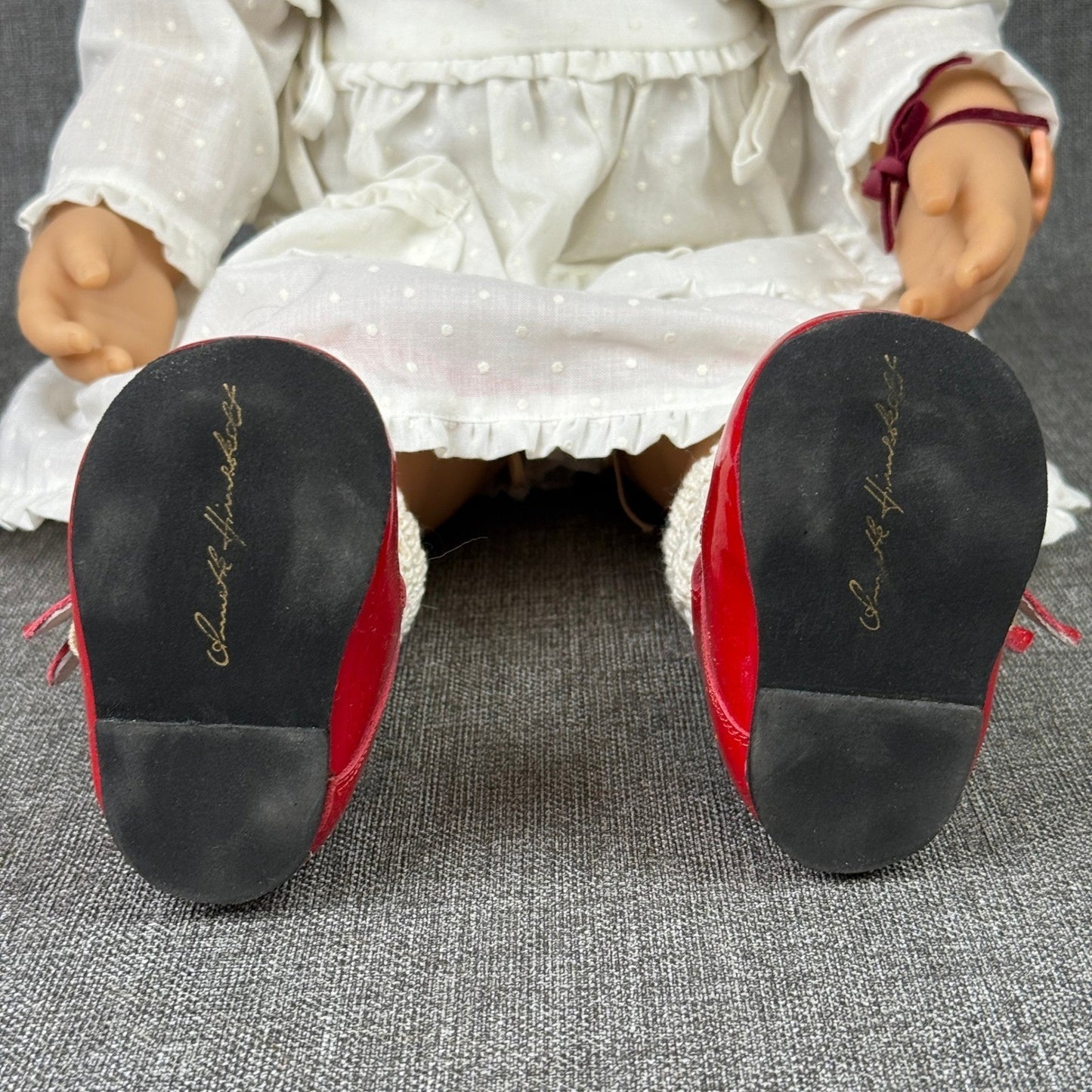 Vintage Annette Himstedt "Anna" Doll Red Shoes Girl Collectible 24"