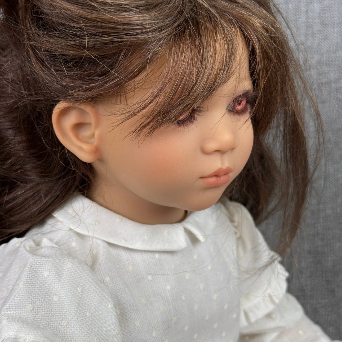 Vintage Annette Himstedt "Anna" Doll Red Shoes Girl Collectible 24"