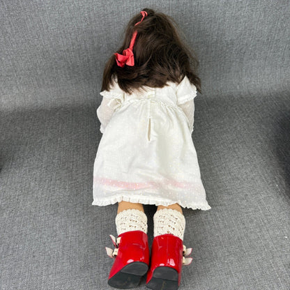 Vintage Annette Himstedt "Anna" Doll Red Shoes Girl Collectible 24"