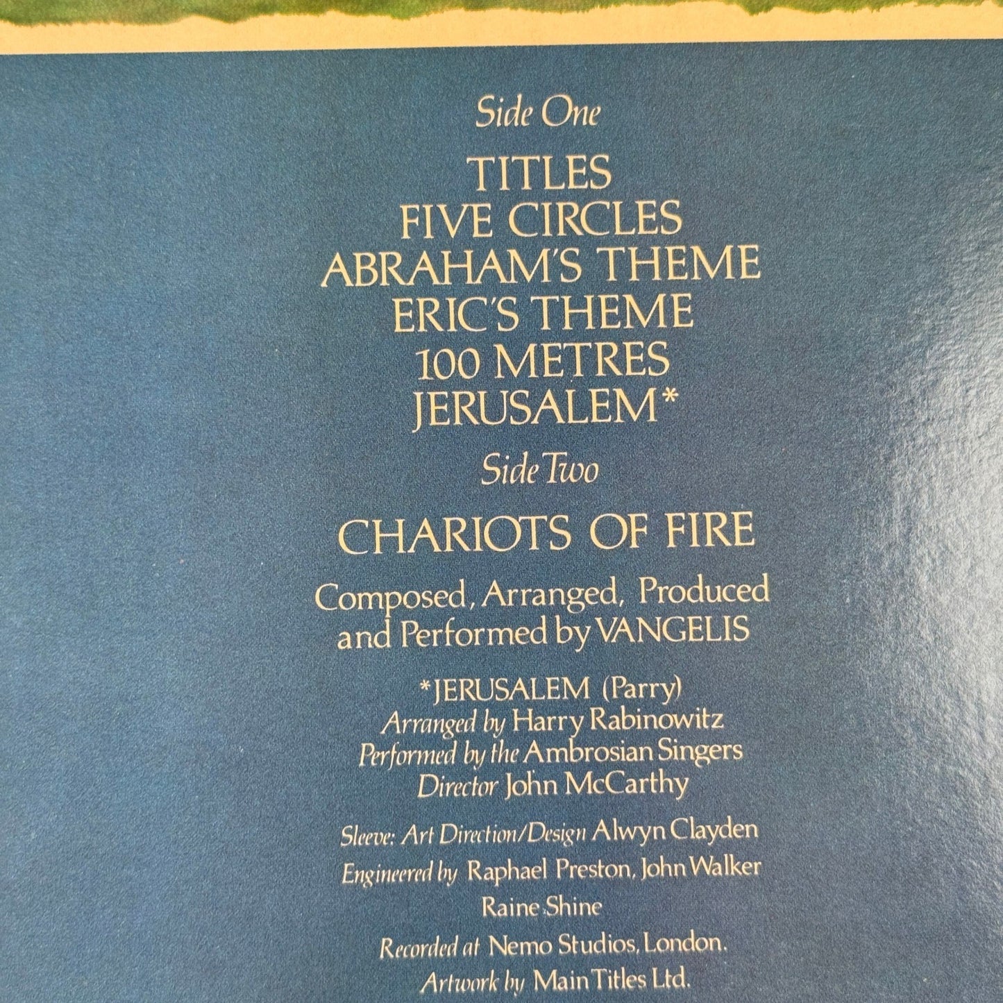 Vangelis Chariots of Fire Soundtrack Vinyl LP Record 1981 Polydor - VERY GOOD