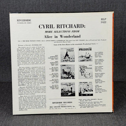 Cyril Ritchard Alice in Wonderland More Selections Riverside LP Record NEAR MINT