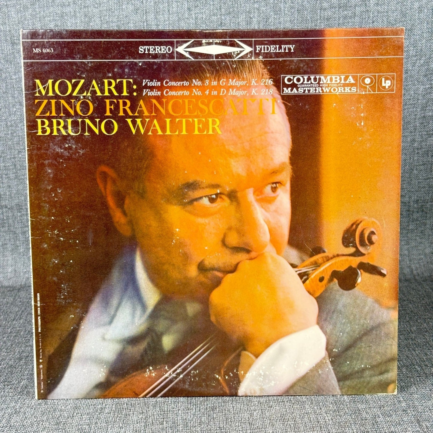 Mozart Violin Concertos Zino Francescatti Bruno Walter Columbia 6-Eye Vinyl