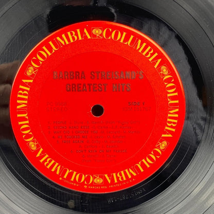 Barbra Streisand's Greatest Hits Vinyl Record LP Columbia PC 9968 Stereo