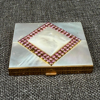 Bourjois New York Distributor Vintage Gold Tone Makeup Powder Compacts