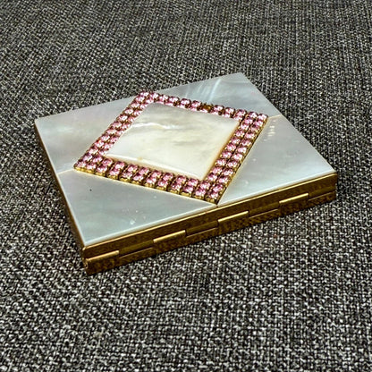 Bourjois New York Distributor Vintage Gold Tone Makeup Powder Compacts