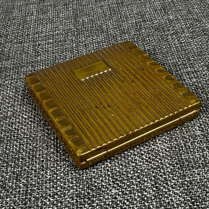 Bourjois New York Distributor Vintage Gold Tone Makeup Powder Compacts