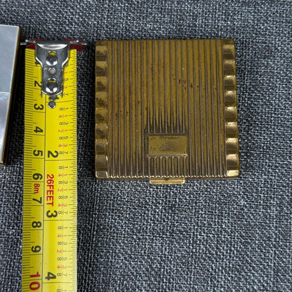 Bourjois New York Distributor Vintage Gold Tone Makeup Powder Compacts