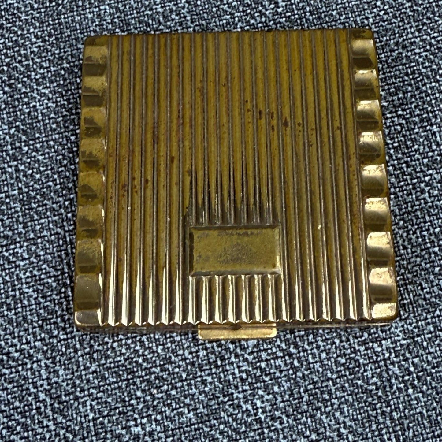 Bourjois New York Distributor Vintage Gold Tone Makeup Powder Compacts