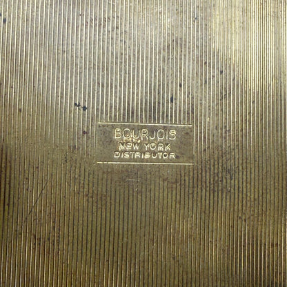 Bourjois New York Distributor Vintage Gold Tone Makeup Powder Compacts